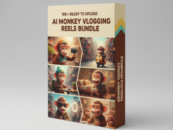 10K+ Ready to Upload Ai Monkey Vlogging Reels Bundle
