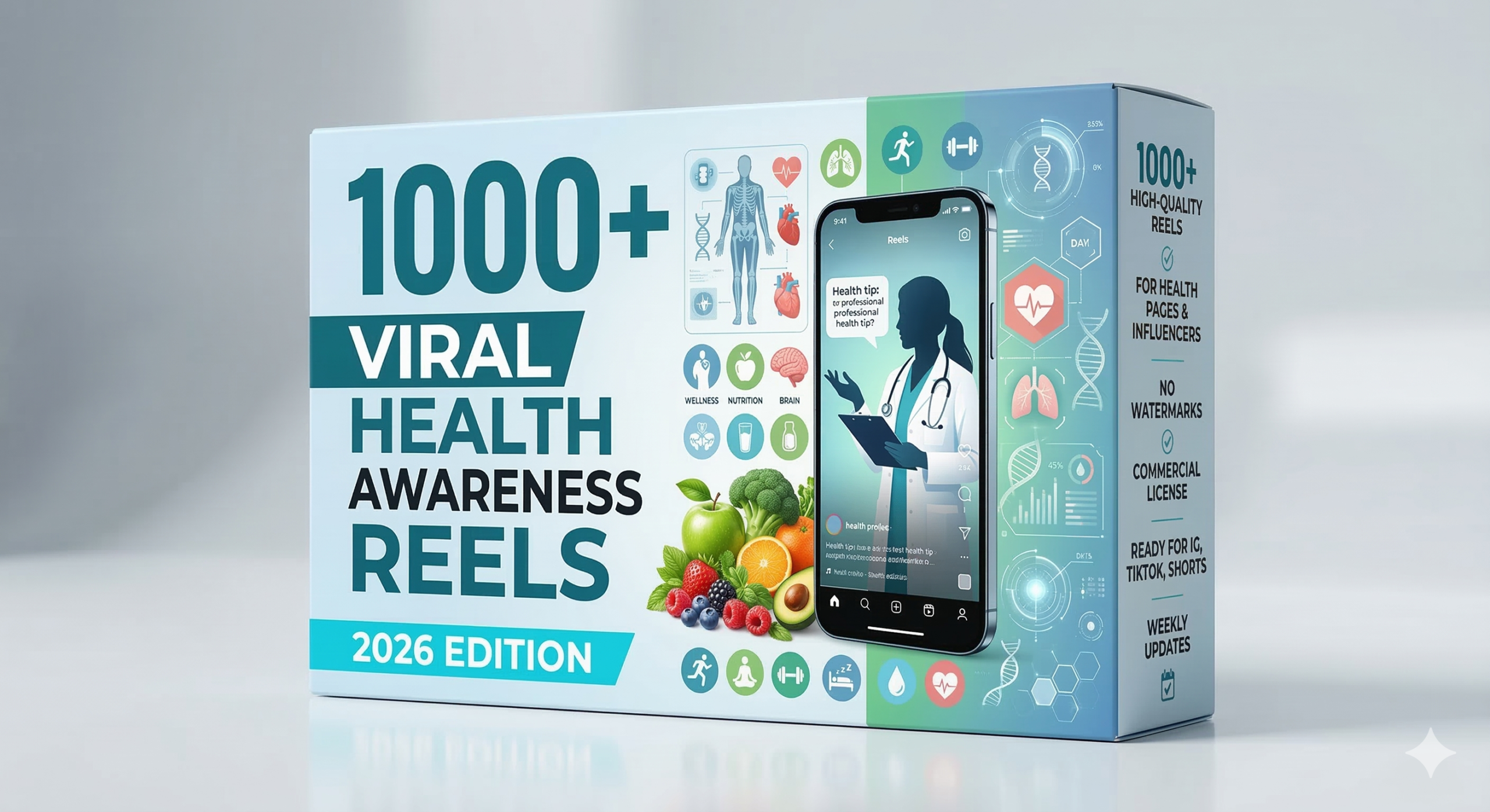 1000+ Viral Health Awareness Reels Bundle 2026