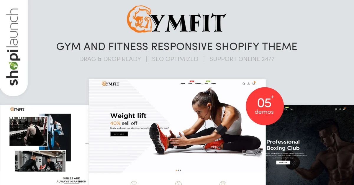 GymFit Home1 Shopify Theme